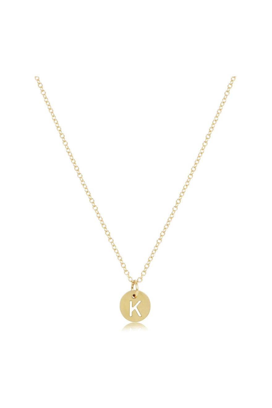 Enewton 16" Necklace Gold - Respect Gold Initial Charm Cabana Seaside Florida