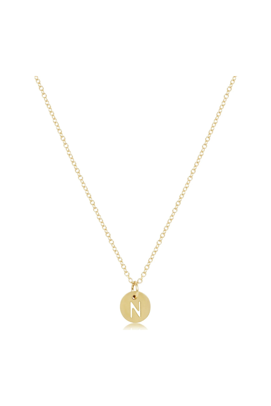 Enewton 16" Necklace Gold - Respect Gold Initial Charm Cabana Seaside Florida