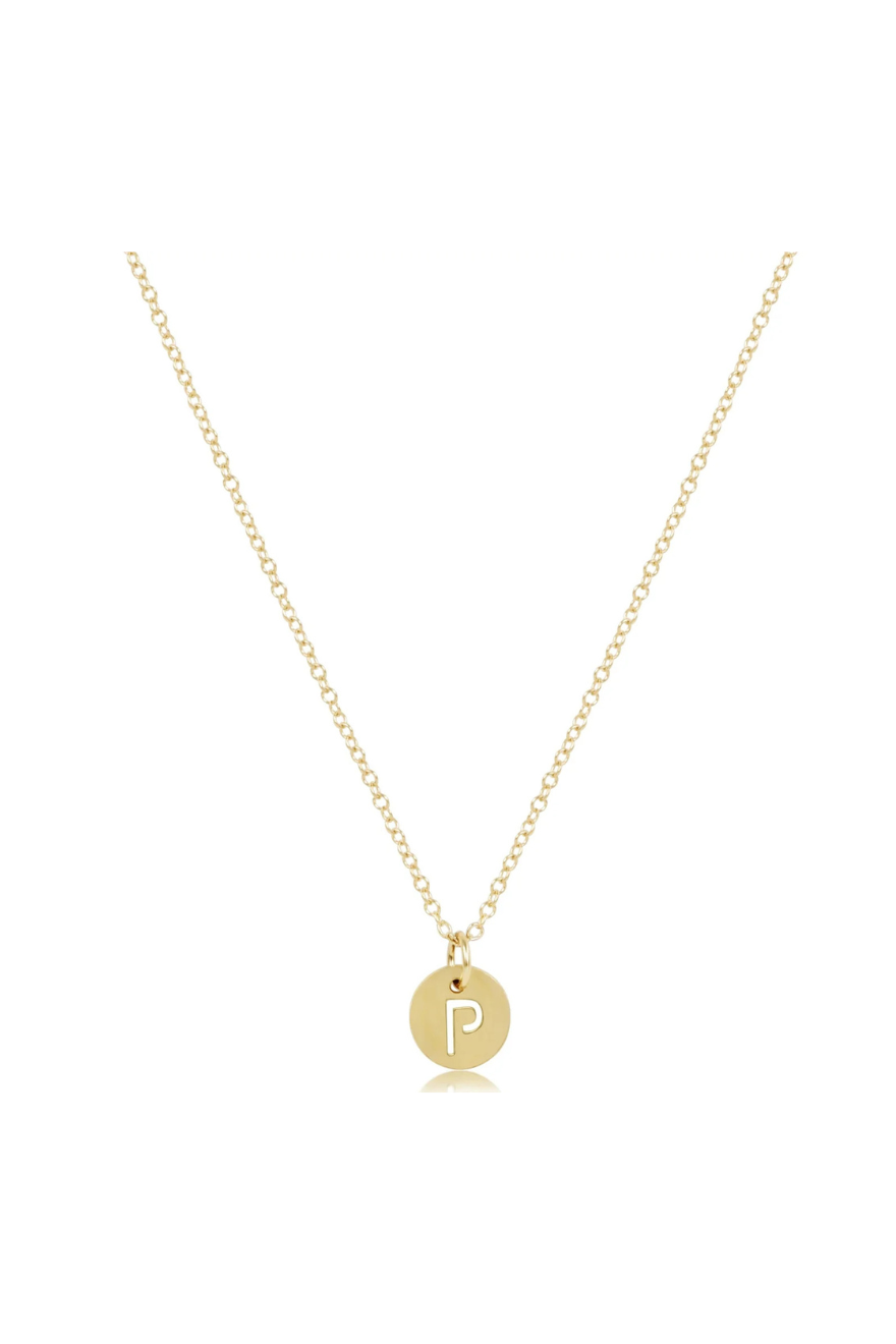 Enewton 16" Necklace Gold - Respect Gold Initial Charm Cabana Seaside Florida
