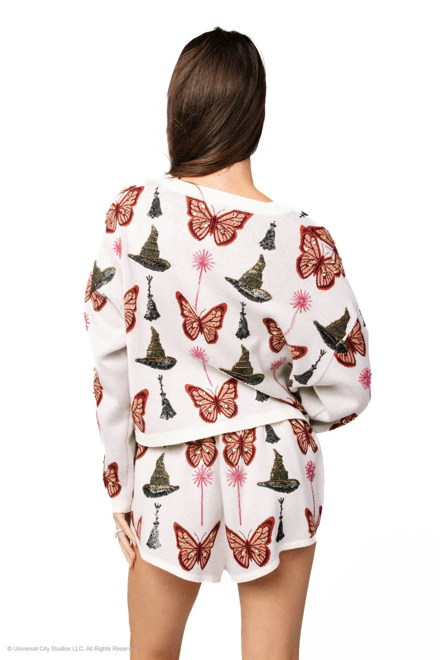 Queen of Sparkles Licensed Butterfly, Broom and Wand Tie Front Cardigan Cabana Seaside Florida