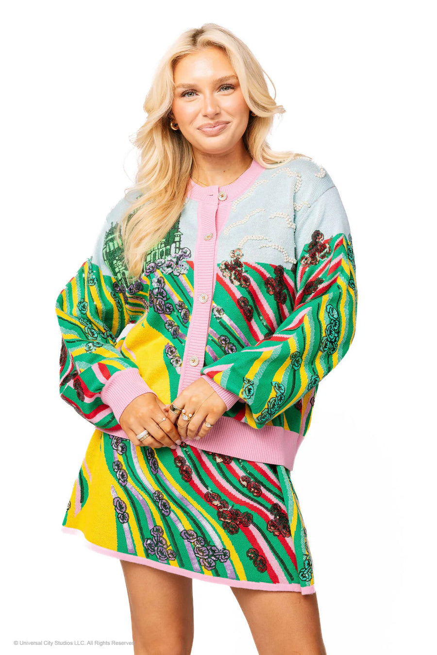 Queen of Sparkles Licensed Yellow Brick Road to Oz Button Up Cardigan Cabana Seaside Florida