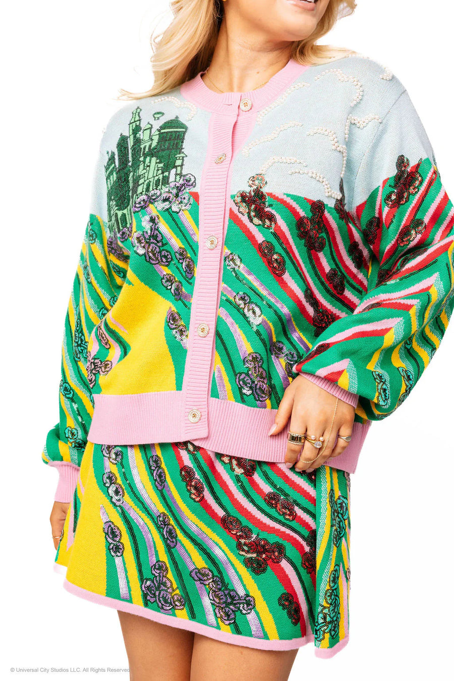 Queen of Sparkles Licensed Yellow Brick Road to Oz Button Up Cardigan Cabana Seaside Florida