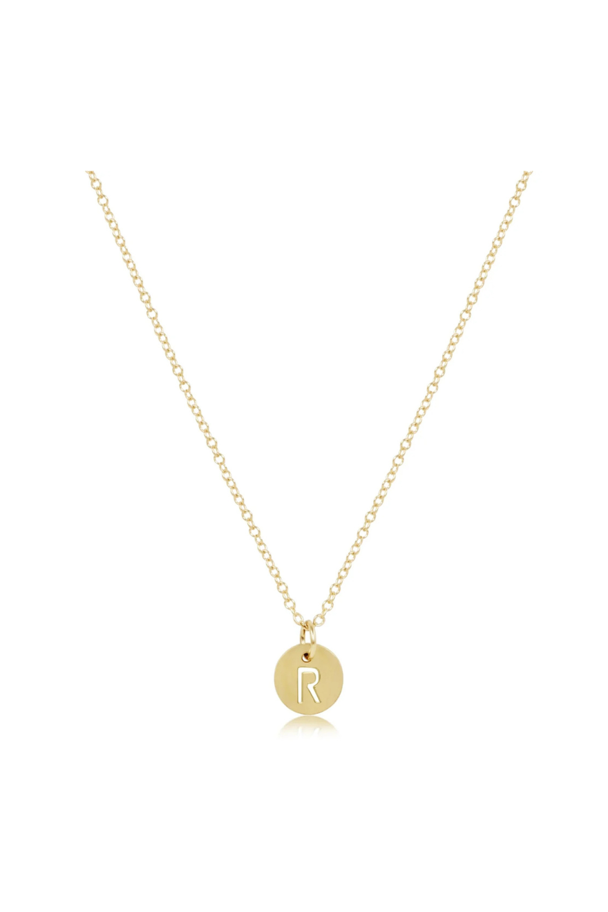 Enewton 16" Necklace Gold - Respect Gold Initial Charm Cabana Seaside Florida