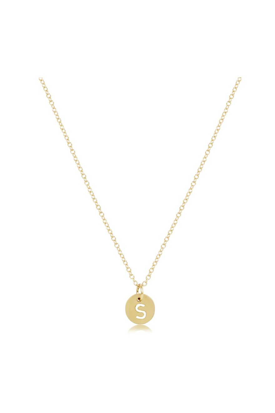 Enewton 16" Necklace Gold - Respect Gold Initial Charm Cabana Seaside Florida