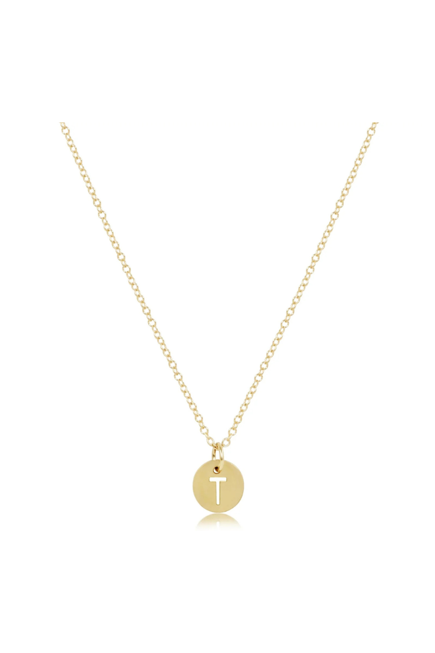 Enewton 16" Necklace Gold - Respect Gold Initial Charm Cabana Seaside Florida