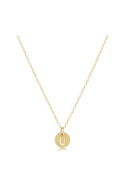 Enewton 16" Necklace Gold - Respect Gold Initial Charm Cabana Seaside Florida