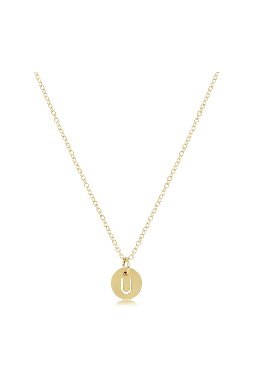 Enewton 16" Necklace Gold - Respect Gold Initial Charm Cabana Seaside Florida