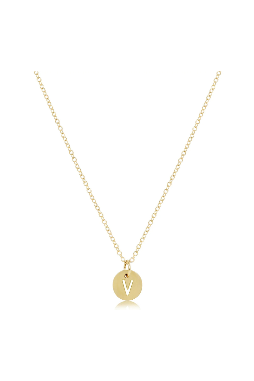 Enewton 16" Necklace Gold - Respect Gold Initial Charm Cabana Seaside Florida