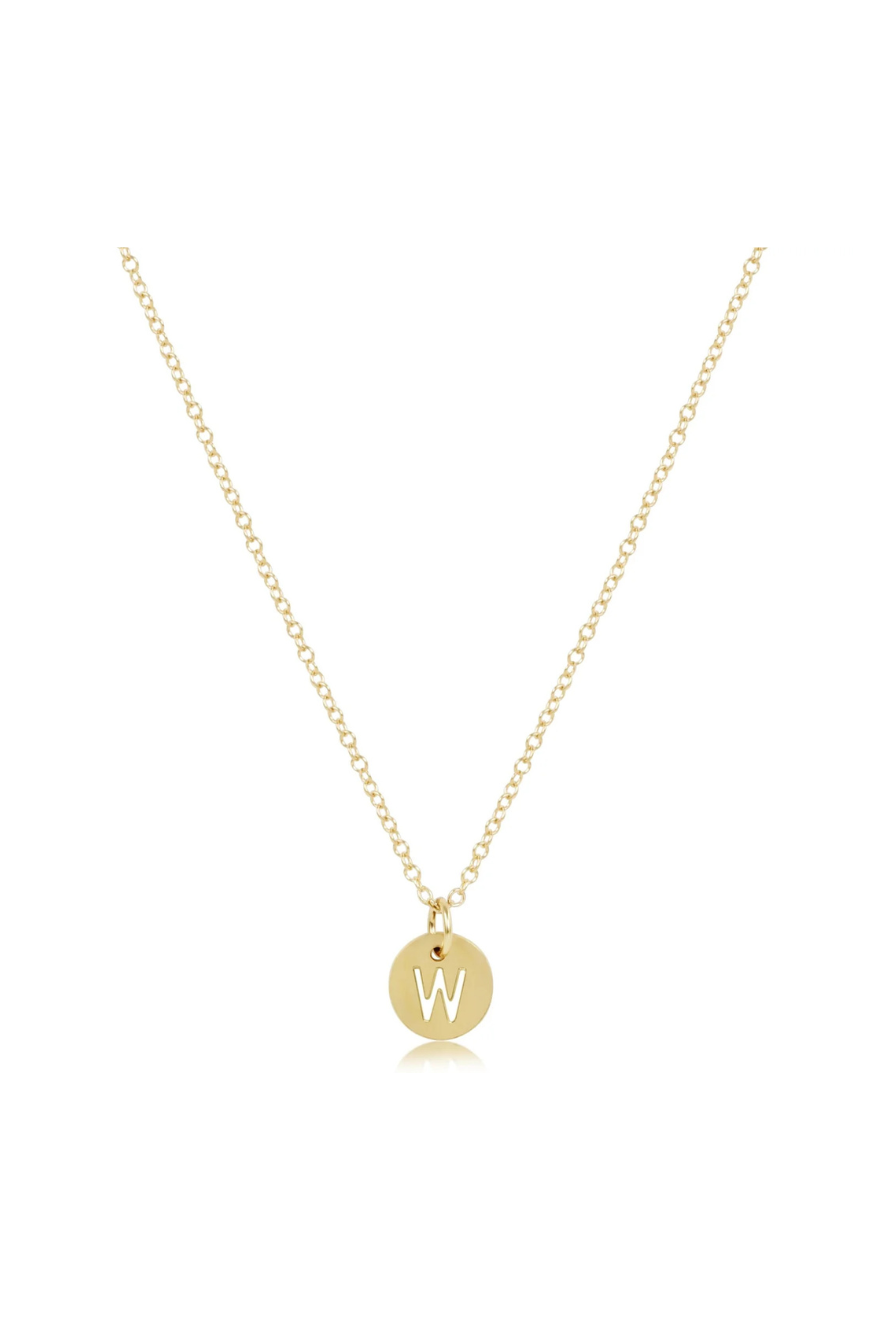 Enewton 16" Necklace Gold - Respect Gold Initial Charm Cabana Seaside Florida