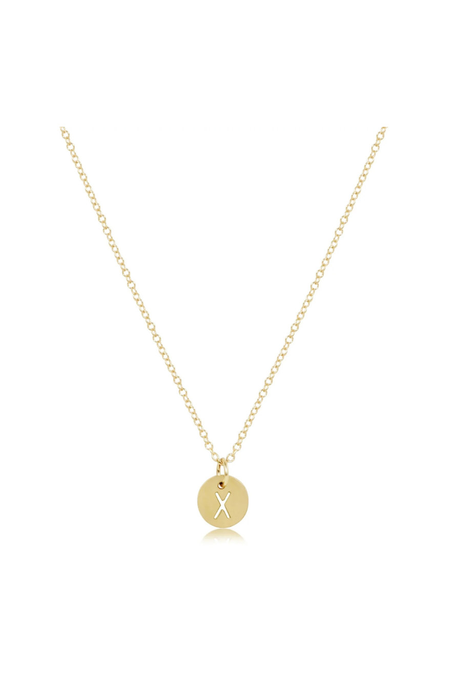 Enewton 16" Necklace Gold - Respect Gold Initial Charm Cabana Seaside Florida