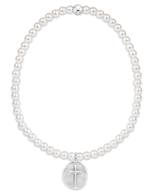 Enewton Classic Pearl 3mm Bead Bracelet - Inspire Small Sterling Charm