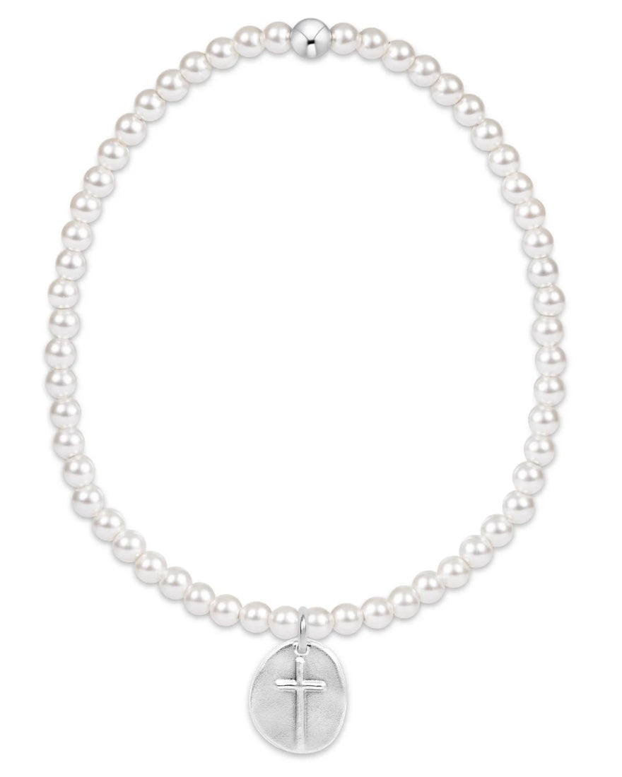 Enewton Classic Pearl 3mm Bead Bracelet - Inspire Small Sterling Charm